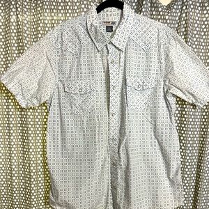 Vintage Pearl Snap Western Shirt Sleeve shirt XXL
